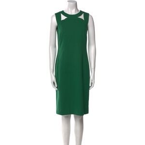 Akris Punto Green Sleeveless Cutout Sheath Dress - Women's